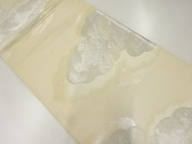 アンティーク　雲模様織出し袋帯（材料）